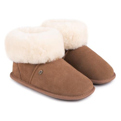 Ladies Albery Sheepskin Slipper Chestnut Extra Image 4